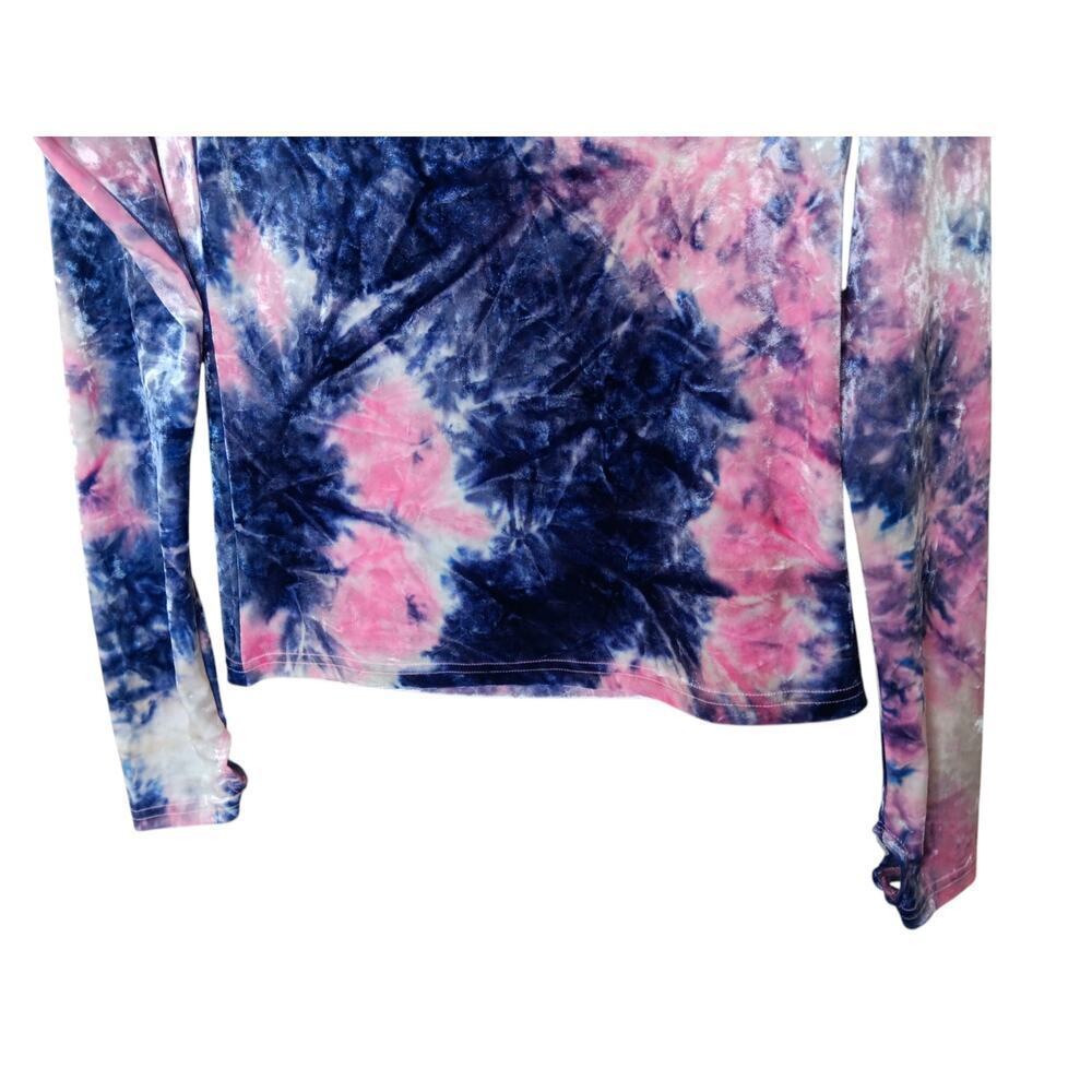 Teddy Fresh Urban Outfitters Tie Dye M NWT Velvet Long Sleeve "I Need A Hug" Top - Picture 8 of 16